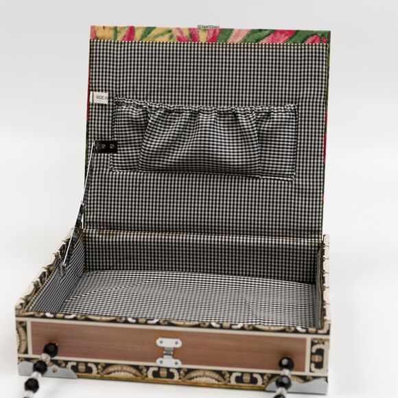 Hand made Cigar box purse case beaded handle - Picture 8 of 11